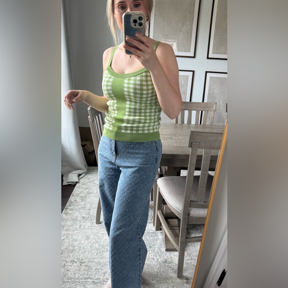 St Patrick’s Spring Green Checkered Women's Top - Picture 10 of 11